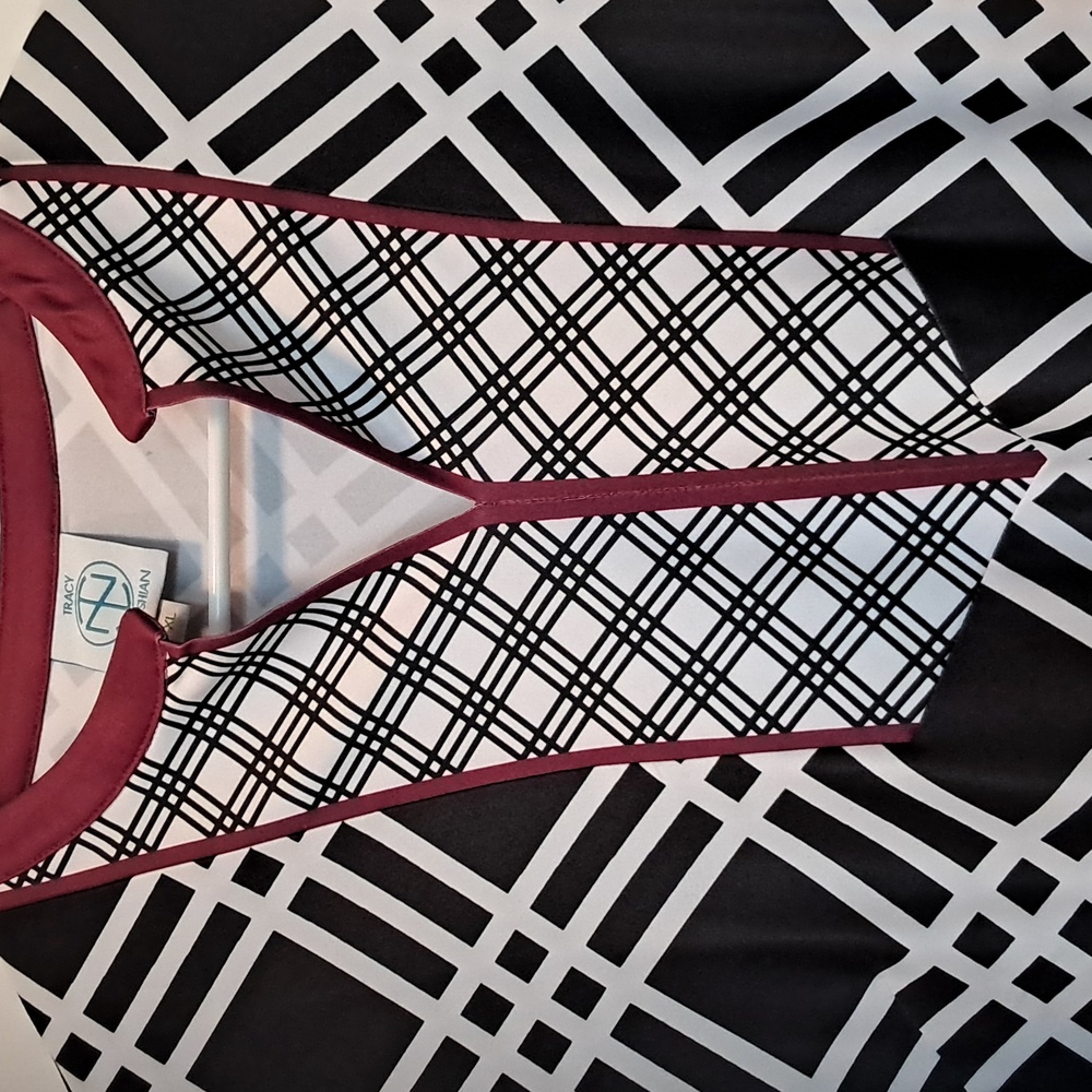 Tracy Negoshian Black and White Geometric Dress - Picture 7 of 7